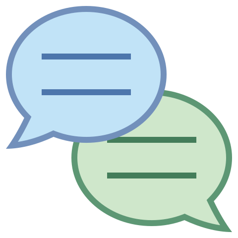 Cartoon speech bubbles